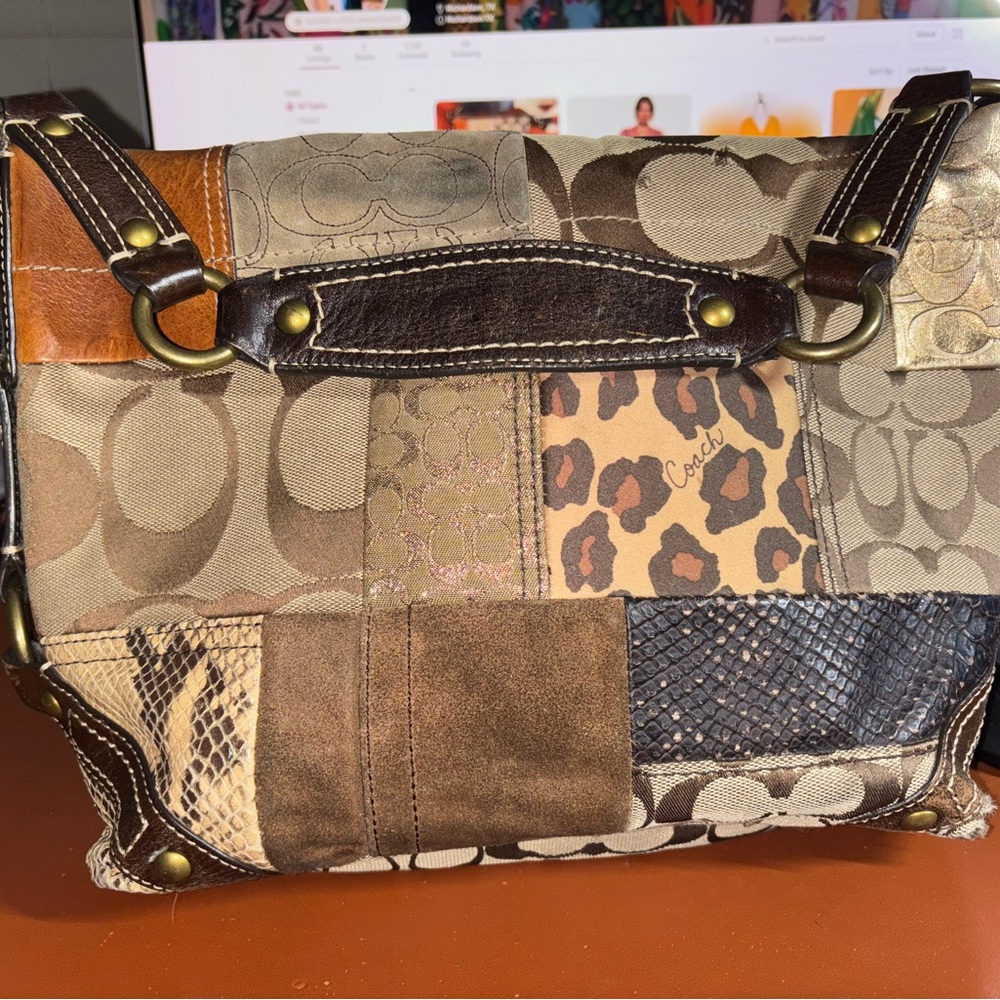 Bundle- Coach Patchwork Shoulder Bag - Brown, Tan… - image 2